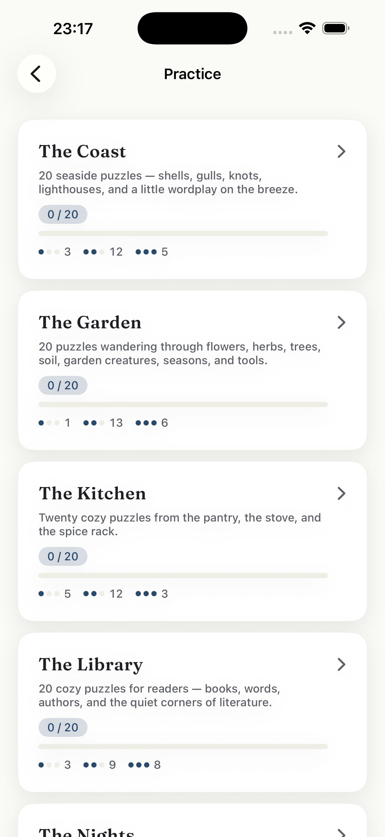 Pack picker, Light theme